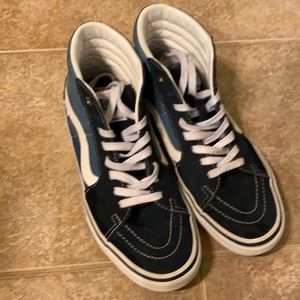 Blue high top vans